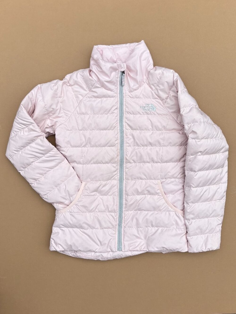 Girls North Face size M light pink